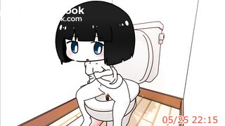 This is the end of Aya's poop after taking a bath.