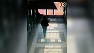 Shitty pants on CCTV