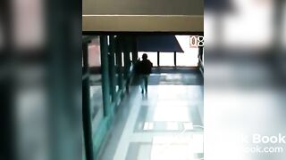 Shitty pants on CCTV