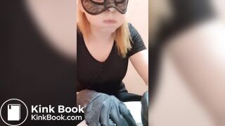 She eats her shit out of a public toilet