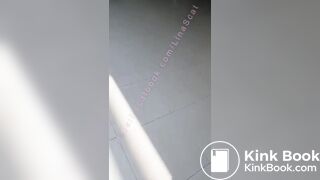 She eats her shit out of a public toilet
