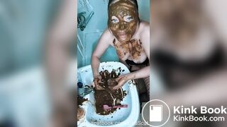 Scat Lina - Cleaning the shitty sink 'FREEBIE'