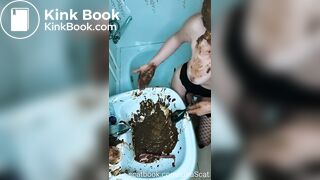 Scat Lina - Cleaning the shitty sink 'FREEBIE'