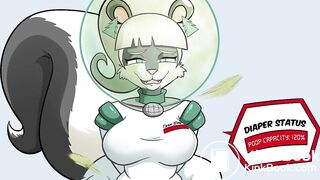 Serena Skunkd diaper mess motion comit