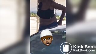 Woman uses her projectile shit as a weapon