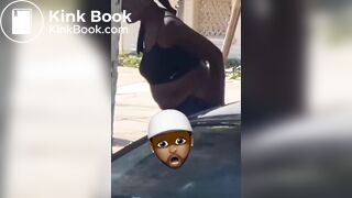 Woman uses her projectile shit as a weapon