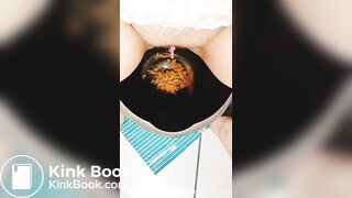 Polish hot sexy girl trying to pooping in toilet