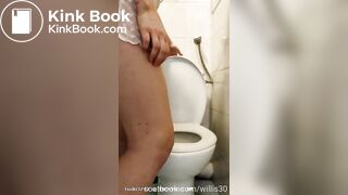 Polish hot sexy girl trying to pooping in toilet