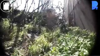 Spying a girl pooping outdoor