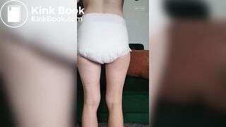 blonde girl poops diaper - video #1
