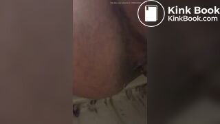 Chubby girl pooping out small turd