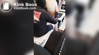 girl poops panties in front his man