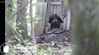 Girl Shits outside