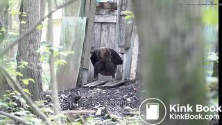 Girl Shits outside