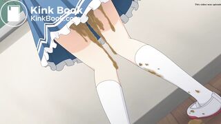 Girl poop in panties school uniform