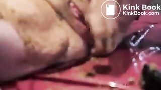 Sexy fat body covered in shit