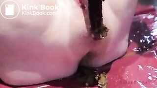 Sexy fat body covered in shit