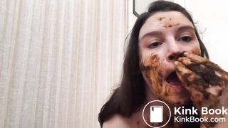 Panties full of shit and dildo
