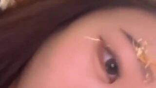 Korean tiktoker shows her shit