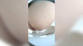 Girl Asian pooping piss toilet.MLL_020