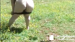 Girl pooping outdoor - video 12