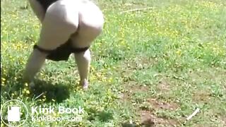 Girl pooping outdoor - video 12