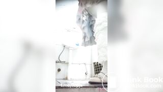 Cute chinese girl pooping