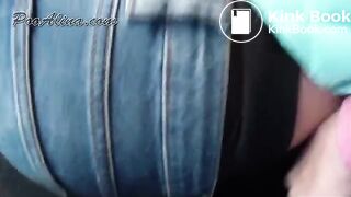 Amateur girl Alina poop and fart in the forest