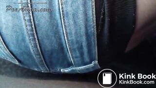 Amateur girl Alina poop and fart in the forest