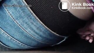 Amateur girl Alina poop and fart in the forest