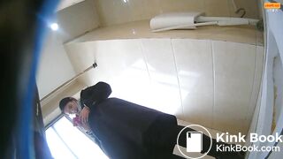 Girl Asian pooping piss toilet.MLL_09