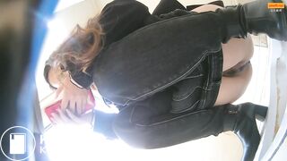 Girl Asian pooping piss toilet.MLL_09