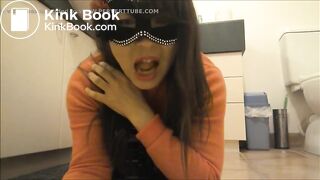 Asian bitch eats her own shit with a spoon