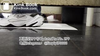 Beautiful girl poops in the toilet 70