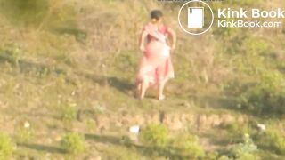 Saree Desi shitting in open field