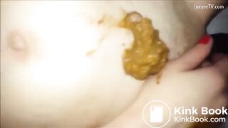 black dildo scat masturbation