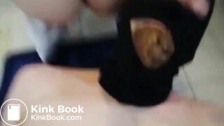 Toilet Slave Takes Huge Shit Turd From Cute Girl