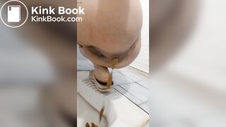 Iranian girl pooping in toilet 3