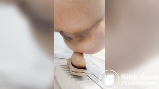 Iranian girl pooping in toilet 3