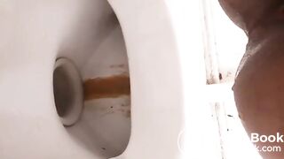 Iranian girl pooping in toilet