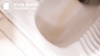 Iranian girl pooping in toilet