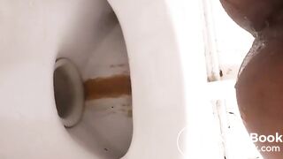 Iranian girl pooping in toilet
