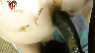 Girl get hard anal fuck with poop