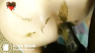 Girl get hard anal fuck with poop