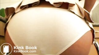 Pantie poop in kitchen