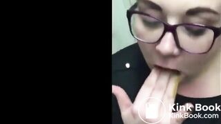 Nerd girl eating shit @@