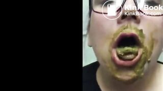 Nerd girl eating shit @@
