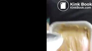 Nerd girl eating shit @@