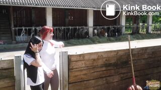 Two Girls One Farm - Kaitlyn Katsaros Lyndra Lynn cowshit sex