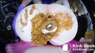 sweetbettypalour shits in fishnets+ dildo